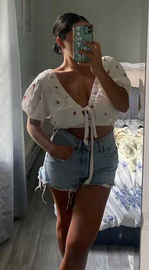 Sky to Moon White Summer Top thumbnail 1