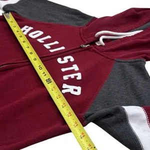 Hollister Y2K Spellout Zipper Hooded Jacket Academia‎ College Size M thumbnail 8