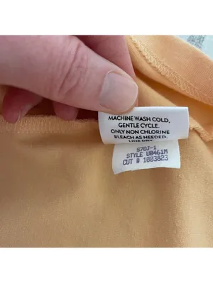 Eileen Fisher Stretch Organic Cotton Tank Top Tangerine Size Medium Minimalist thumbnail 6