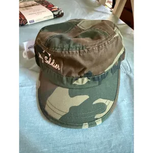US Allegiance I Heart My Soldier Camo Cadet Hat Pink Embroidery NWT thumbnail 3