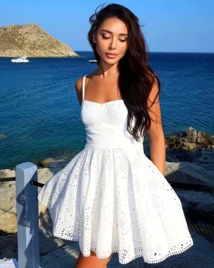 ZARA mini dress Crochet Embroidered openwork boho sundress summer thumbnail 1