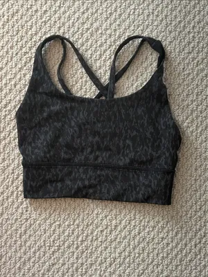 Lululemon Size 2 Energy Athletic Bra Long Line Medium Support Wild Thing Camo thumbnail 2