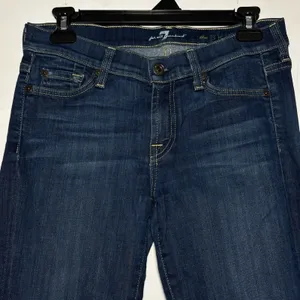 Seven For All Mankind The Skinny Jeans Dark Wash Size 28 Mid Rise Stretch‎ thumbnail 8