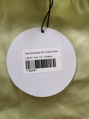 Irena Princess Polly Mini Dress Strapless Green thumbnail 7