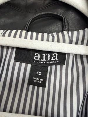 a.n.a Black Faux Leather Moto Jacket thumbnail 3