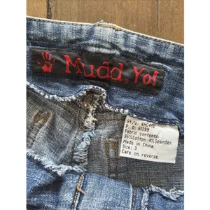 Mudd Side Lace Up‎ Flare Jeans Womens Size 3 Blue Y2K Vintage Bell Bottom Denim thumbnail 8