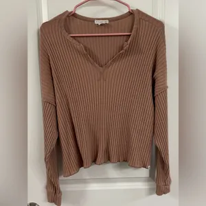 Billabong Essentials Ribbed Knit Top in Tan thumbnail 1