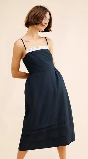 Anthropologie Sleeveless Poplin Midi Dress thumbnail 1