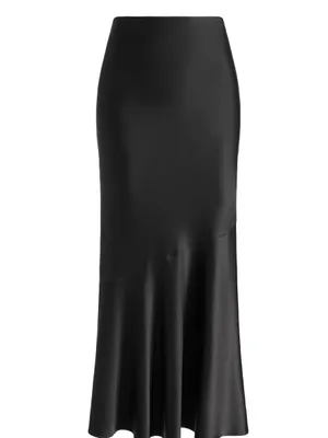 Alice + Olivia TERESE SLIP MAXI SKIRT IN BLACK thumbnail 3
