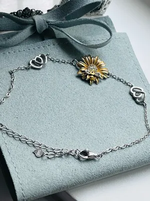 Anthropologie sterling daisy bracelet thumbnail 1