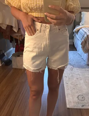 Dr. Denim white shorts thumbnail 1