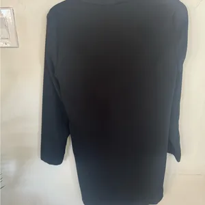 Topshop Black Shawl Collar Wrap Dress thumbnail 2