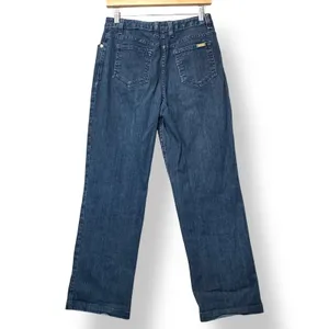 St John Sport Women Blue High Rise Wide Leg Jeans 8 Made in USA Normcore Preppy thumbnail 3