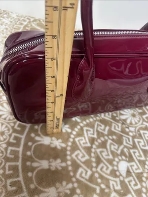 Urban Expression Patent Burgundy Top-Handle Satchel thumbnail 6
