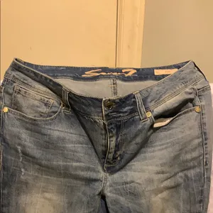 Seven7 Women's Distressed Light Blue Boyfriend‎ Jeans thumbnail 2