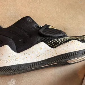 adidas Black and Gold Mesh Athletic Shoes thumbnail 5