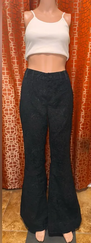 We the Free Floral Burnout Velvet Flare Pants Size 8 NWOT thumbnail 1