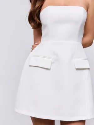 NWT Odd Muse The Ultimate Muse Strapless Mini Dress White medium thumbnail 2