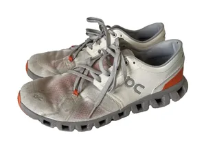 On Cloud X 3 Ivory, Grey, Orange Running Shoes Sneakers Women's Size 10 thumbnail 1