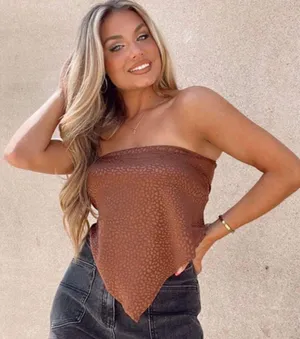 Brown Bandana Top Size M thumbnail 1