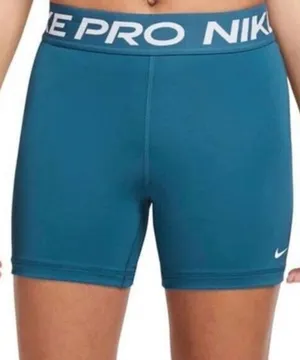 Nike Pro High Rise Compression Shorts Size Medium Women’s Teal Blue Athletic thumbnail 1