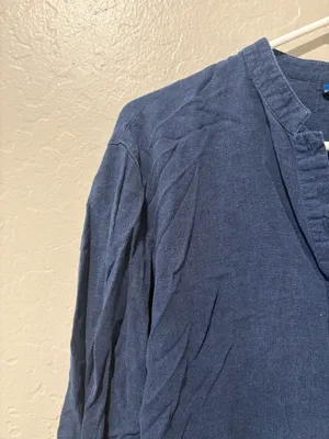 Karen Scott Navy Blue Long Sleeve Button Up thumbnail 5