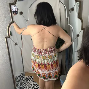 Zara Printed Embroidered Mini Dress Multi Size Medium thumbnail 3