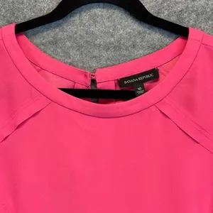 BANANA REPUBLIC‎ Dress Size 10 Pink Flounce Shift Dressy Cocktail Party Summer thumbnail 3
