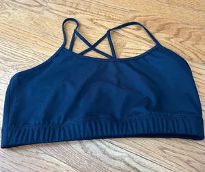 SO Black Strappy Women's sports bra - Lightweight Coverage thumbnail 1