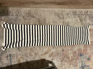 Edikted Maxi Navy White Stripe Knit Dress thumbnail 2