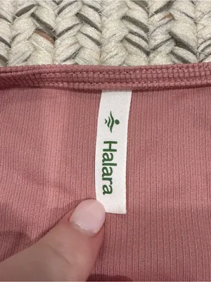 NWOT Halara Light Pink V Neck Short Sleeve Wide Leg Flowy Waffle Casual Jumpsuit thumbnail 8