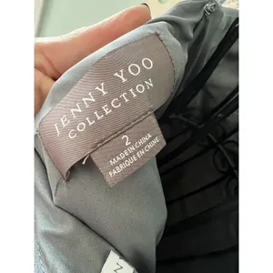Jenny Yoo Collection‎ Womens Gray Flowy Strappy Chiffon Gown Size 2 Prom thumbnail 5
