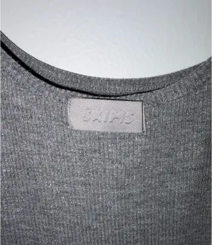SKIMS Heather Grey Foil Maxi Slip Dress thumbnail 3