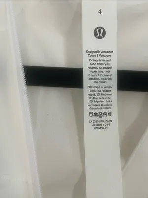 lululemon athletica White Mist Over Windbreaker Sz 4 thumbnail 6