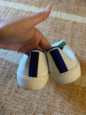Rothy’s The Original Slip On Sneaker in bright white thumbnail 3