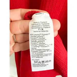 Madewell | NWT The Signature Knit Crewneck Midi Dress in Crimson | Sz M thumbnail 7