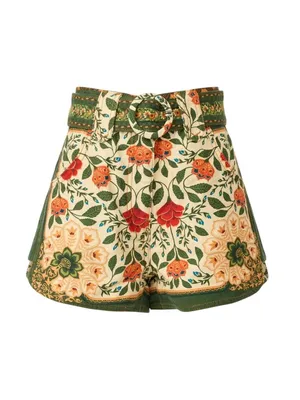 FARM Rio Sand Garden Tapestry Shorts in 27 Womens Print Cotton Twill thumbnail 5