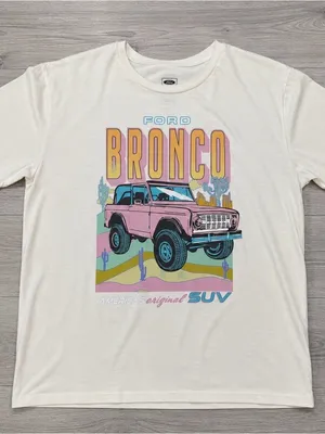 Ford Bronco Retro Graphic Tee Pastel Desert Americana Oversized Women’s XL thumbnail 2