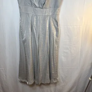Midnight Velvet Silver Sleeveless MIDI Dress Preowned Size 12 thumbnail 4