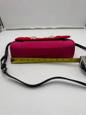 Vintage Kate Spade New York Pink Red Felt Crossbody Bag Gold Hardware thumbnail 8