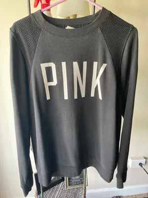 PINK - Victoria's Secret Mesh Crew Neck Sweatshirt thumbnail 1