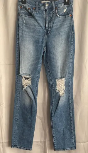 Madewell‎ The Perfect Vintage Jean Distressed Light Wash 25 thumbnail 1