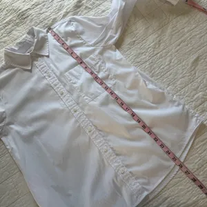 Madewell Relaxed Button Front Shirt Poplin Cotton White Small thumbnail 5