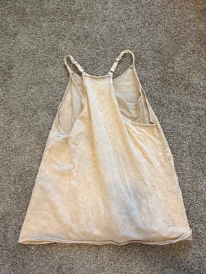 Zenana NWOT Acid wash romper athletic mini dress size medium in sleet thumbnail 6