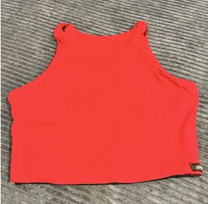 Yogabela Women Royal Vibrant Red Tank Crop Sports Yoga Top Size Small thumbnail 1