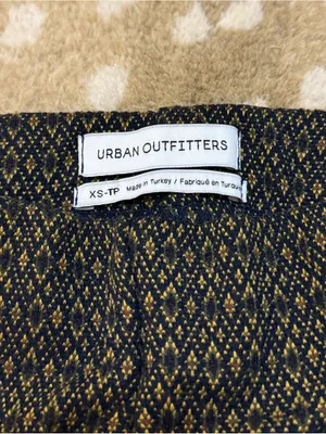 Urban Outfitters Black Gold Metallic Jacquard Knit Flare Pants women’s size XS thumbnail 9