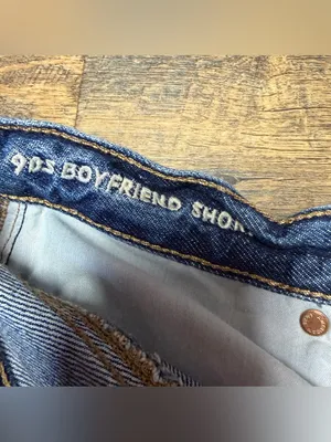 American Eagle 90s Boyfriend Denim Jean Short Womens 6 Distressed Ripped Jorts thumbnail 7