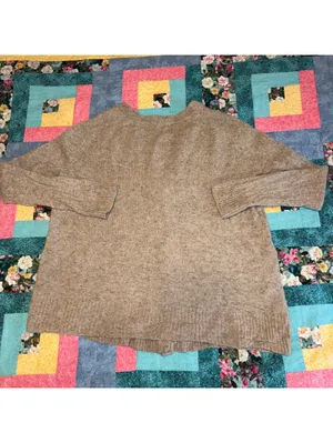 Madewell Women's L 100% Merino Wool Beige Button-Up “Cozy” Sweater Ultra Soft thumbnail 6