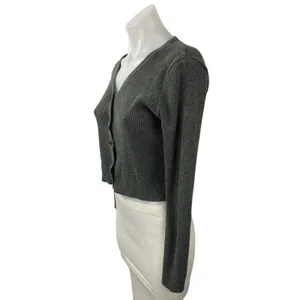 Brandy Melville Shannon Ribbed Long Sleeve Button Down Cardigan Sweater Top Sz S thumbnail 3