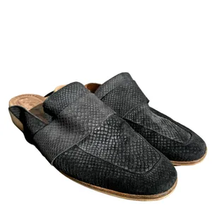 Free People At Ease Loafers Leather Slip On Square Toe Stacked Heel Black 10.5 thumbnail 2